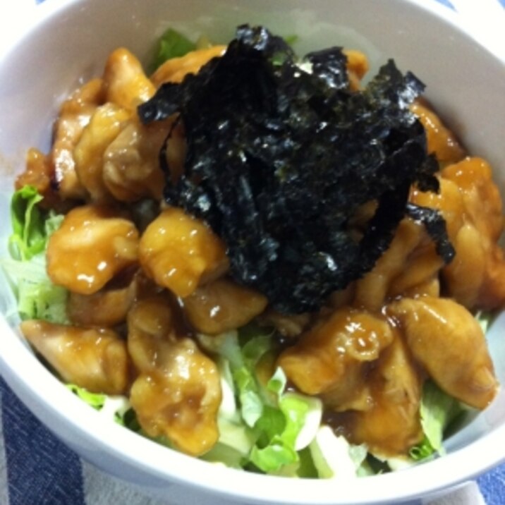 ササミdeヘルシー照り焼きチキン丼 レシピ 作り方 By Chi Chan10 楽天レシピ